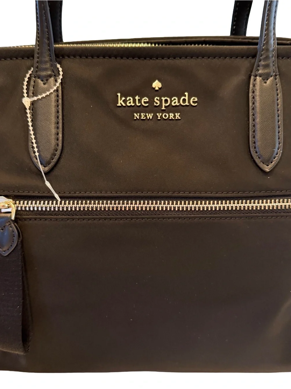 Kate Spade Chelsea Medium Satchel Black Nylon Crossbody Black NWOT